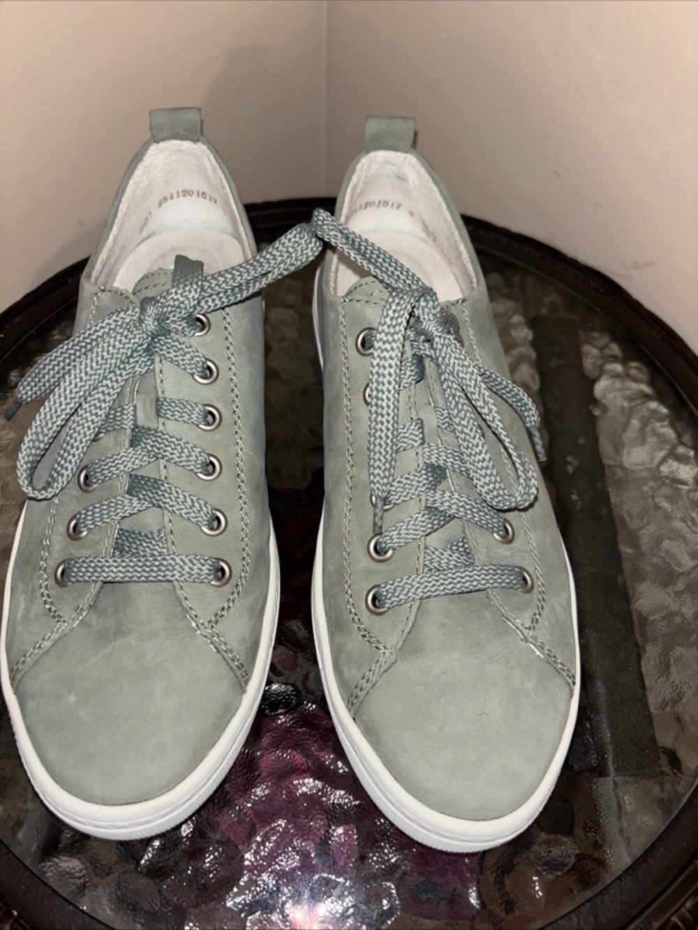 Remonte ALINA Green Nubuck Lace-Up Sneakers